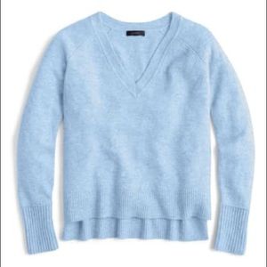 J. Crew Supersoft Yarn V-Neck Sweater - Light Blue